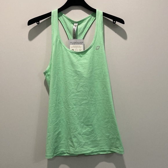 Lorna Jane Neon Green Slouchy Gym Tank Racerback Large - Picture 5 of 12